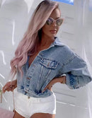 Female Denim Jacket Light Blue Diamond Tassel Coat   S5069821 - TUZZUT Qatar Online Shopping
