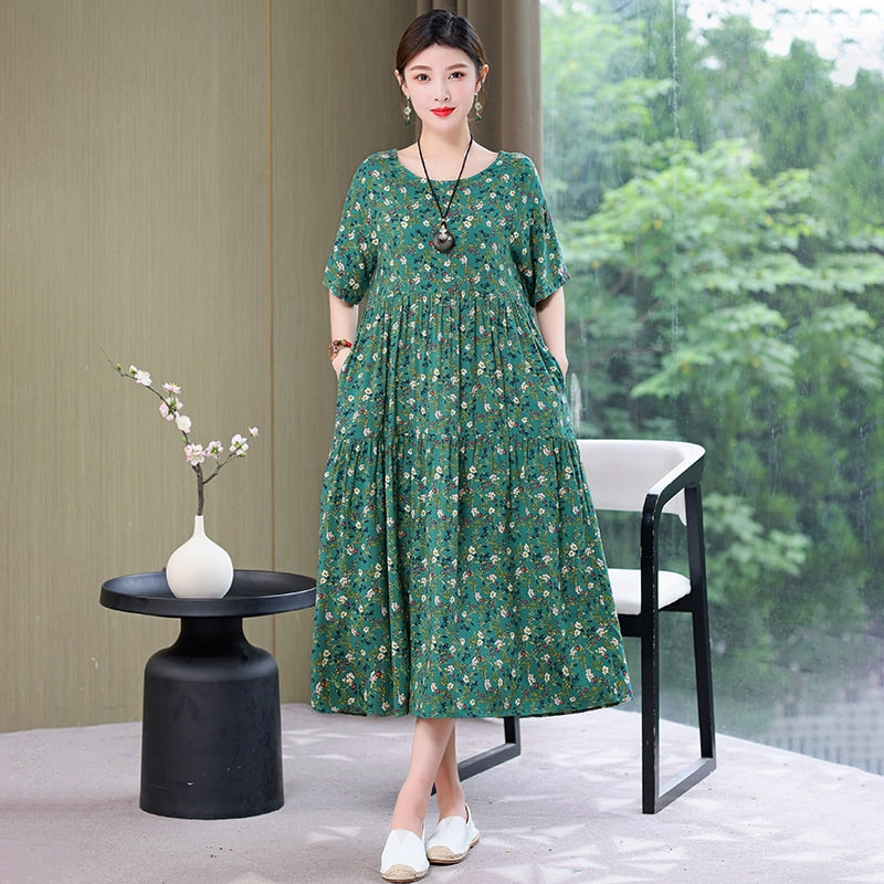 Women's Short Sleeve Tea Dresses 2XL 532405