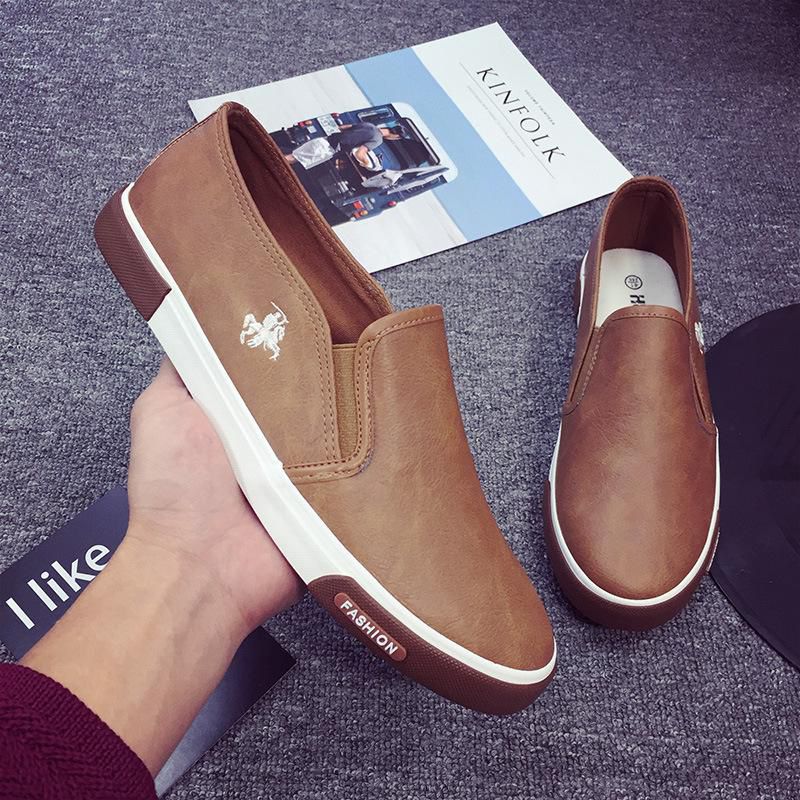 Men's Casual PU Leather Shoes, Male Breathable Slip On Shoes  987584 (44)