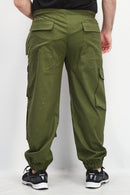 Women's High Waist Loose Cargo Pants with Pockets Straight Wide Leg Tactical Parachute Pants   KZ1024 - TUZZUT Qatar Online Shopping