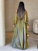 Loose Solid Color Long Sleeves Maxi Dresses 149251 - TUZZUT Qatar Online Shopping