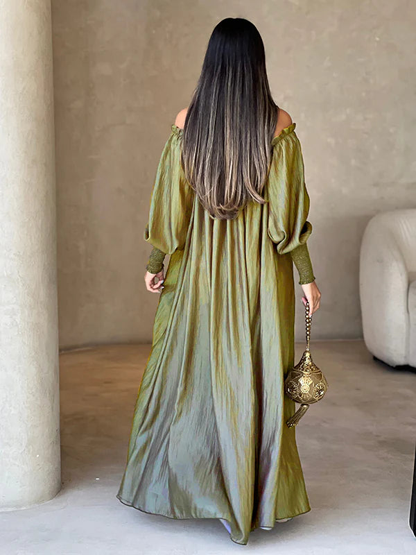 Loose Solid Color Long Sleeves Maxi Dresses 149251 Loose Solid Color Long Sleeves Maxi Dresses 149251