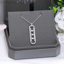 White Gold Diamond Necklace DN2126 - TUZZUT Qatar Online Shopping