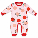 Baby Fruit Print Long Sleeve Romper – Light Pink & Red