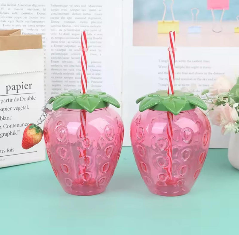 1pc Strawberry Straw Lovely Girl Portable Water Cup    1495956 - TUZZUT Qatar Online Shopping