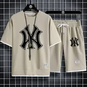 Men's Tracksuit Fashion Tracksuit 2 Piece Set Casual Short Sleeve T-shirts and Shorts Summer S580374 Men's Tracksuit Fashion Tracksuit 2 Piece Set Casual Short Sleeve T-shirts and Shorts Summer S580374