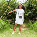 Kid Girl Cute Cat Bag Print Short-sleeve White Tee Dress 20431022 - Tuzzut.com Qatar Online Shopping
