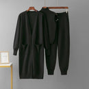 Women 3 Pcs/Set Sweater Coat Vest Track Pants Sweater 61670 - TUZZUT Qatar Online Shopping