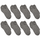8Pairs Adult Ankle Sock Grey  R02