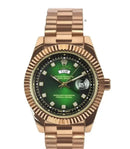 Luxury Day-Date Green Dial Gold Watch W0086 - TUZZUT Qatar Online Shopping