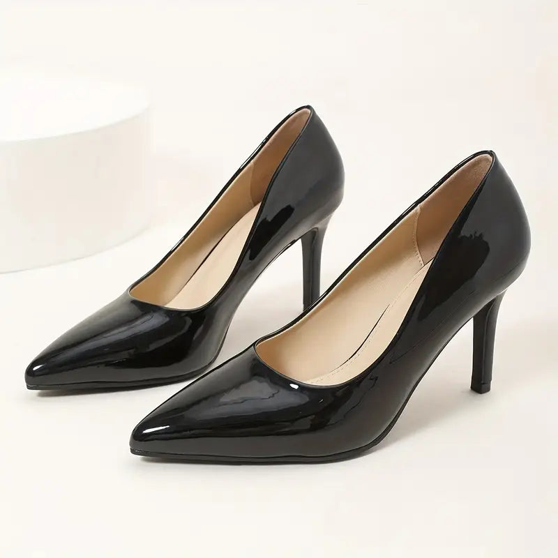 Black Pointed Toe High Heels 3336 - TUZZUT Qatar Online Shopping