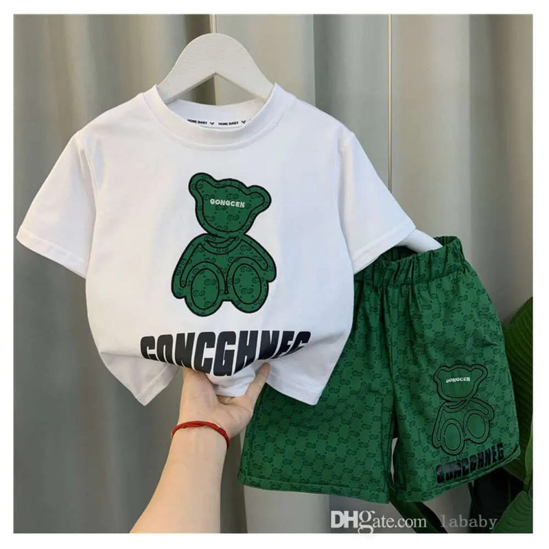 Kids Short sleeve T-shirt Shorts 2PCS Sets  1566094 - TUZZUT Qatar Online Shopping