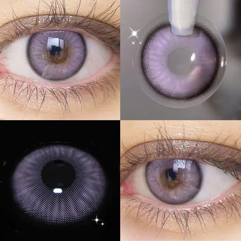Unibling Iceland Violet Contact Lenses for Eyes (1 Pair) Unibling Iceland Violet Contact Lenses for Eyes (1 Pair)