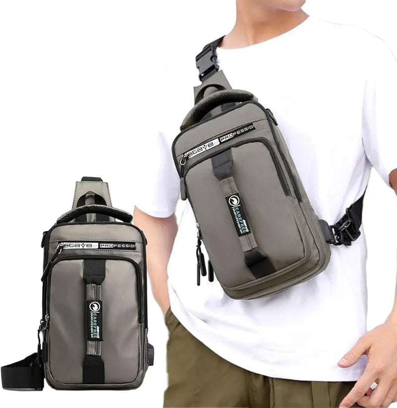 Men's Multifunctional Shoulder Backpack with USB Charging     162728 - TUZZUT Qatar Online Shopping