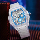 ONOLA Luxury Brand Square Dial Transparent Plastic Watch Men Women - Tuzzut.com Qatar Online Shopping