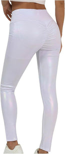 Women's Pants Casual Fashion Bright Face Scrunch Butt Lifting Long Pant Tight Slim-Fit Breathable Sexy Leggings S5019320 - TUZZUT Qatar Online Shopping