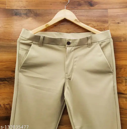 Men Smart Slim Fit High-Rise Formal Trousers   ZD88 - TUZZUT Qatar Online Shopping