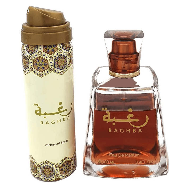 Raghba Unisex Perfume EDP - 100ML (3.4oz) W/ Deo By Lattafa - Tuzzut.com Qatar Online Shopping