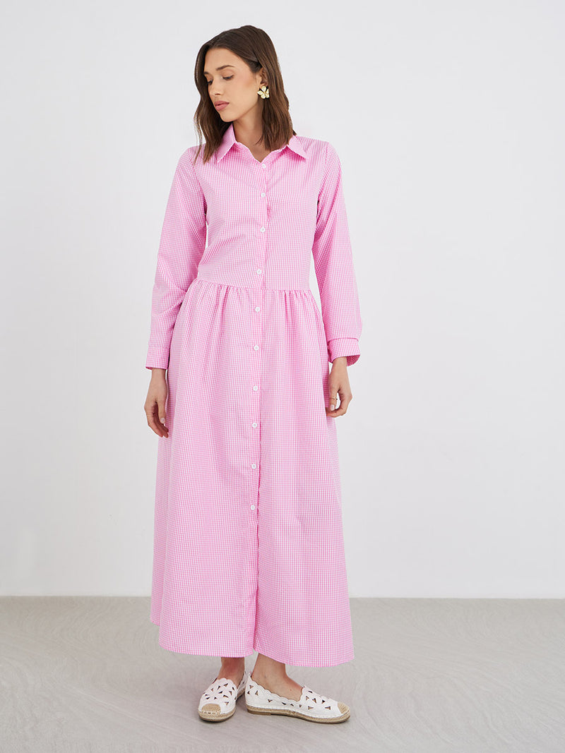 Women's Blouse Dress, Loose Long Sleeve Maxi Dress  158818 - TUZZUT Qatar Online Shopping