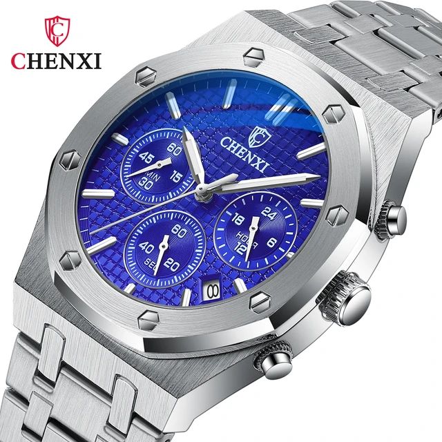 CHENXI 948 Fashion Business Top Luxury Brand Quartz Watch Men Stainless Steel Waterproof Wristwatch Relogio Masculino W31254 - Tuzzut.com Qatar Online Shopping