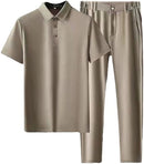 Men Short Sleeve T Shirts Straight Pants Two Pieces Set 7321847 - TUZZUT Qatar Online Shopping