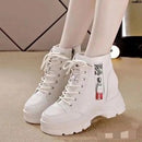 Women's Chunky Platform Lace-Up Ankle Boots F53 - TUZZUT Qatar Online Shopping