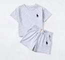 Kids Shorts Sleeve Tops+Shorts 2PCS Suits  220316 - TUZZUT Qatar Online Shopping