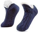 1 Pair Woven And Velvet Indoor Socks Slippers, Indoor Floor Non-slip Thermal Socks 30026 - TUZZUT Qatar Online Shopping