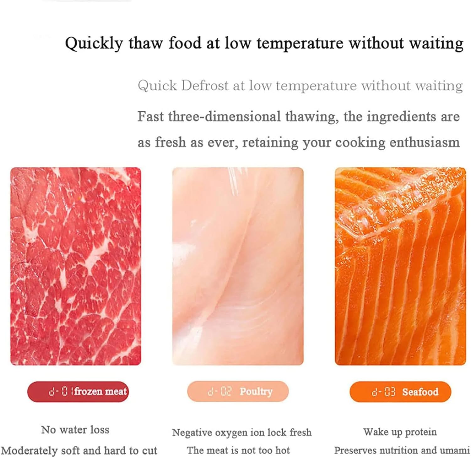 Domestic Kitchen 4 in 1 Food Defroster, Quick Thaw Kitchen Defroster, Upgraded Meat Defrosting Machine BK-JD777 Domestic Kitchen 4 in 1 Food Defroster, Quick Thaw Kitchen Defroster, Upgraded Meat Defrosting Machine BK-JD777