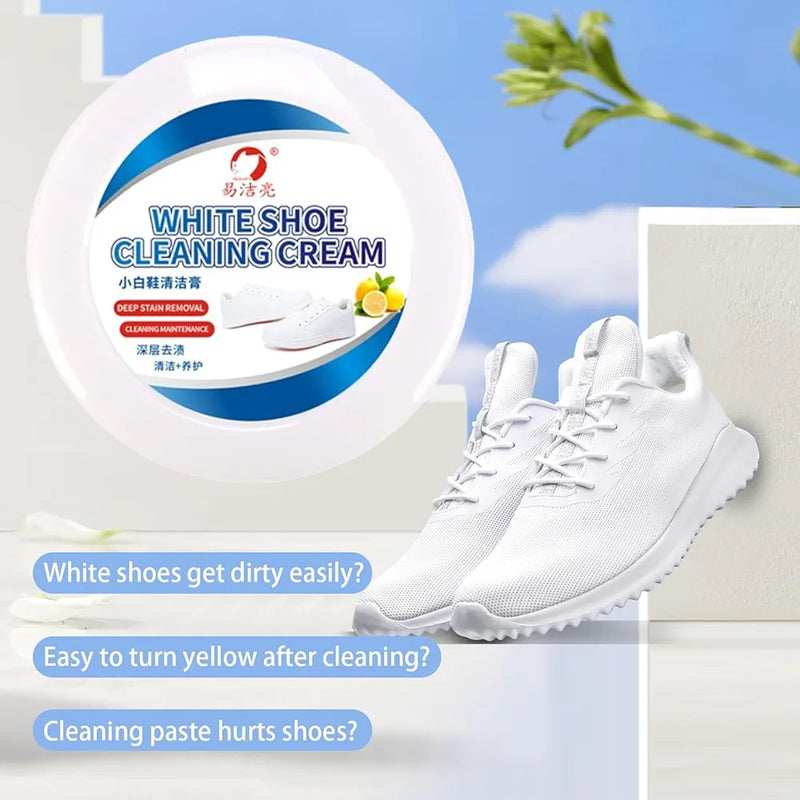 White Shoes Cleaning Cream 260g - Multipurpose Cleaning Cream with Spong