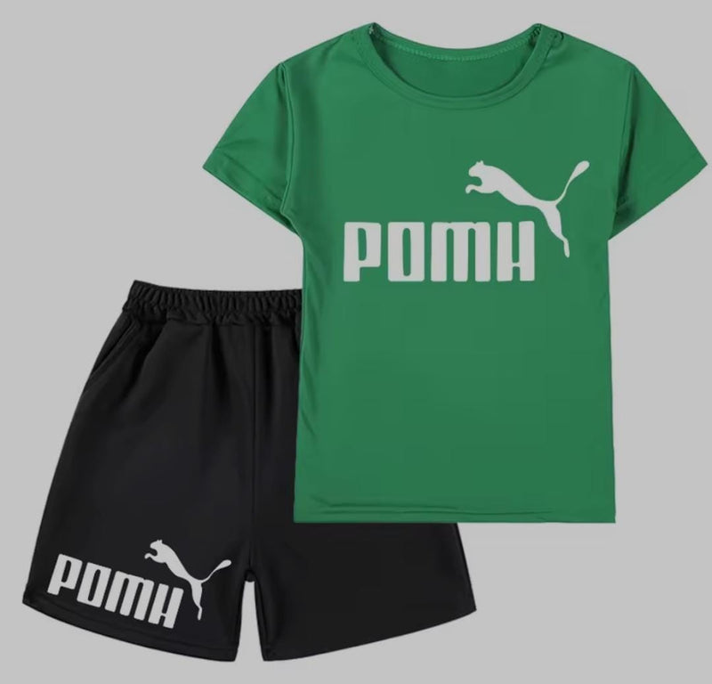 Children's Short Sleeve T-Shirt And Casual Shorts Set    510380 - TUZZUT Qatar Online Shopping