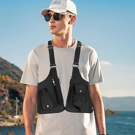 Men Retro Multi-pocket Phone Bag Chest Bags  B-366649 - TUZZUT Qatar Online Shopping