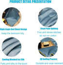 4 Piece Set Ice Silk Quilt Summer Comforter, Pillow Covers & Bed Sheet - TUZZUT Qatar Online Shopping