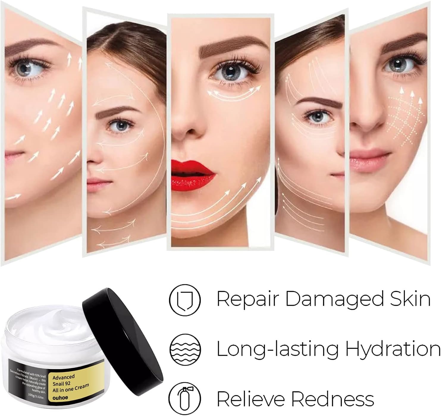 Ouhoe Advanced Snail 92 All-in-One Cream - 100g Ouhoe Advanced Snail 92 All-in-One Cream - 100g