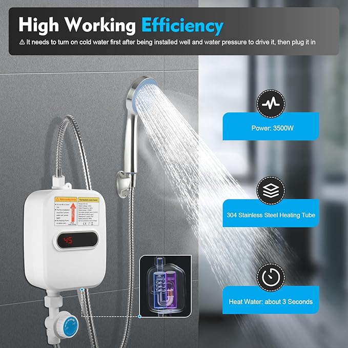 Instant Water Heater Shower 3500W RX-021 Instant Water Heater Shower 3500W RX-021