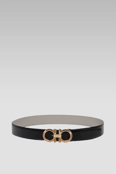 Iconic Black Leather Buckle Belt SF963 Iconic Black Leather Buckle Belt SF963