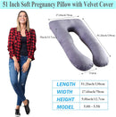U Shaped Pregnancy Full Body Pillow with Velvet Cover 70x130cm - TUZZUT Qatar Online Shopping