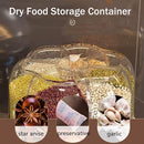 Rotating Food Bucket Transparent Rice Storage Container Rotatable Dry Food Fruit Cereal Storage Box Tank for Home Kitchen - TUZZUT Qatar Online Shopping