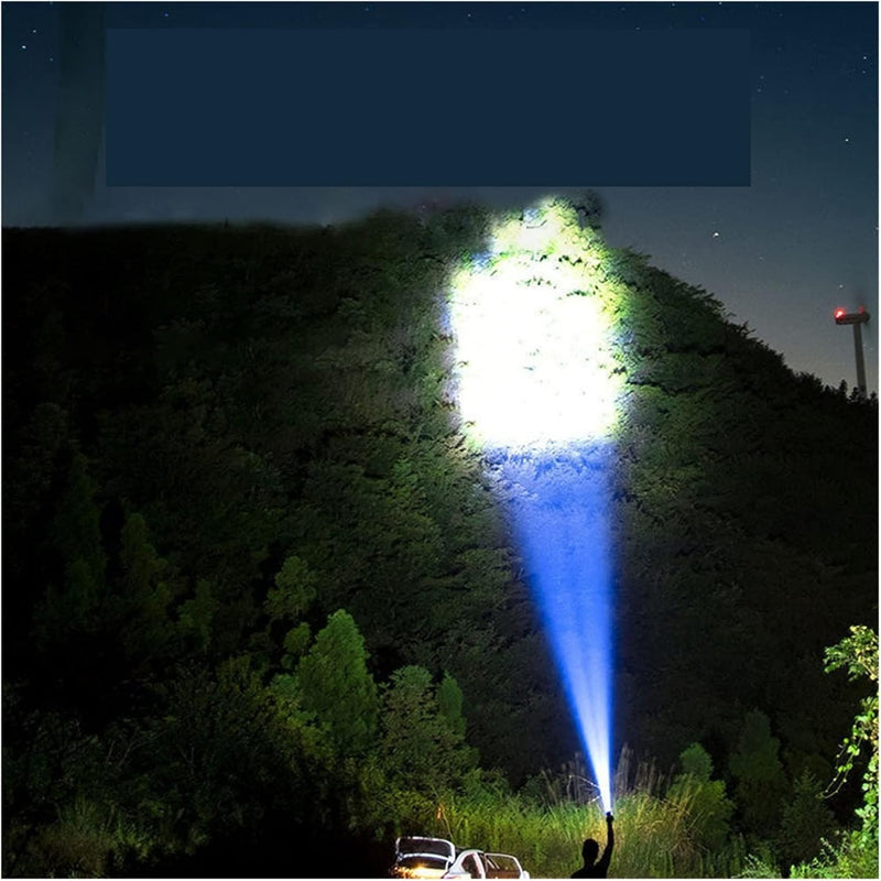 5LED High Power Led Flashlights Rechargeable Camping Spotlight with Side Light 3 Lighting Modes for Camping Adventure Outdoor