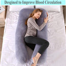 U Shaped Pregnancy Full Body Pillow with Velvet Cover 70x130cm - TUZZUT Qatar Online Shopping