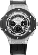 Megir Analog Watch for Men with Leather Strap, ML2035GBK-1 - TUZZUT Qatar Online Shopping