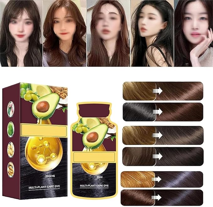 Multy-Plant Extract Hair Dye Shampoo 30ml 10bags boxes Multy-Plant Extract Hair Dye Shampoo 30ml 10bags boxes