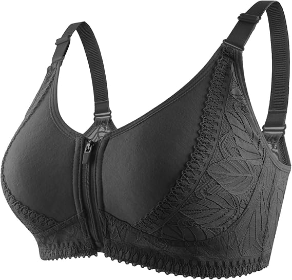 Sexy Outfit Women Sexy Lace Front Buckle Print Underwear No Rims Vest Lace B8806 - TUZZUT Qatar Online Shopping