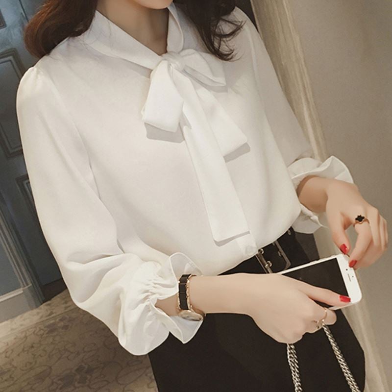 Women's Regular Long Sleeve Solid Color Shirts & Blouses S 312227