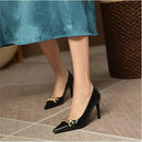 High Heels Chain Pointed Toe Ladies Shoes S443755174 - TUZZUT Qatar Online Shopping