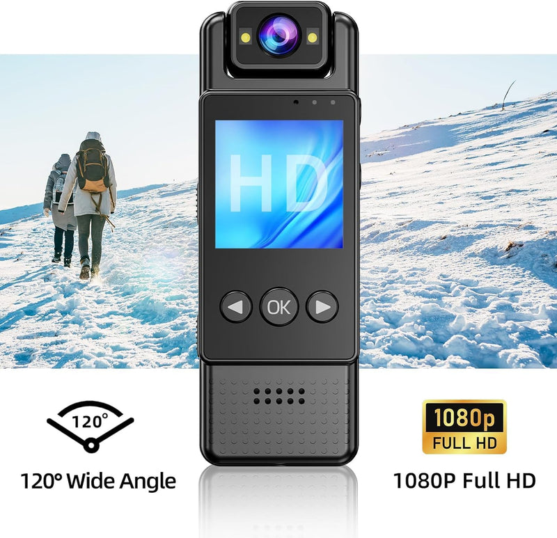 Night Vision Mini Body Camera 1080P, 180° Rotation - TUZZUT Qatar Online Shopping