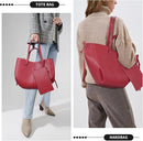 Faux Leather Tote Bag for Women 10263392 - TUZZUT Qatar Online Shopping