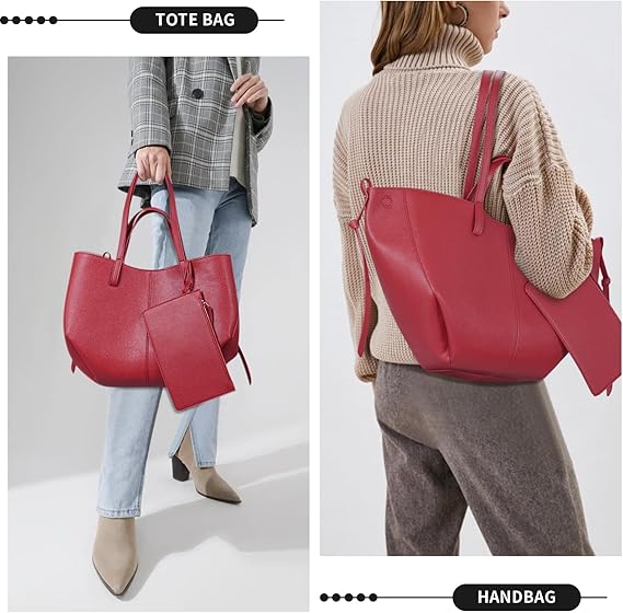 Faux Leather Tote Bag for Women 10263392 - TUZZUT Qatar Online Shopping