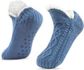 1 Pair Woven And Velvet Indoor Socks Slippers, Indoor Floor Non-slip Thermal Socks 30026 - TUZZUT Qatar Online Shopping