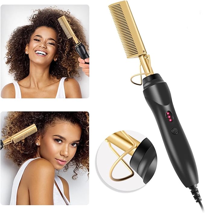Gold Ceramic Professional Straightening Comb 176804 Gold Ceramic Professional Straightening Comb 176804